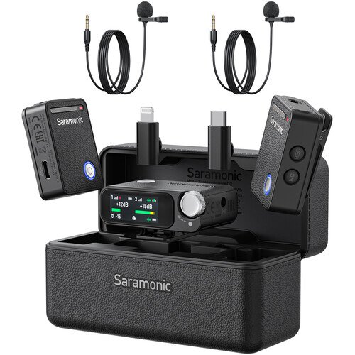 Saramonic Ultra – מערכת אלחוטית מקצועית עם שני מיקרופוני דש למצלמות וסמארטפונים מבית Saramonic 